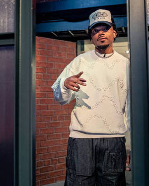 Late Night with Seth Meyers Chance The Rapper White Sweater USA Jackets