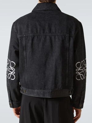Loewe-Black-Denim-Jacket-Back-View