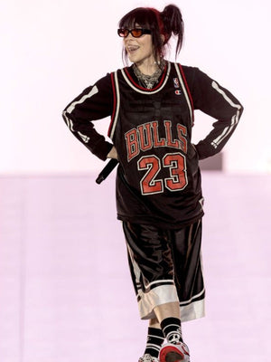Billie Eilish Black & Red Jersey NYC Jackets
