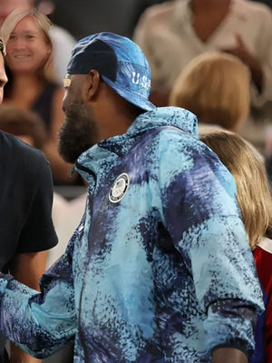 Olympic 2024 Lebron James Blue Hoodie For Sale