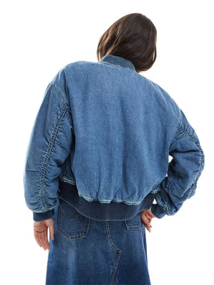 Order Blue Jean Bomber Jacket