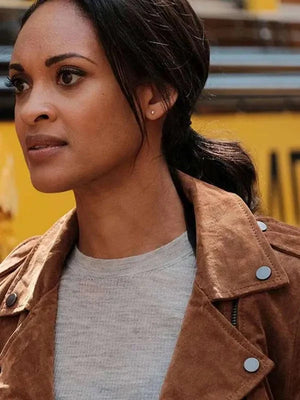 Shooter Nadine Memphis Brown Leather Jacket USA Jackets
