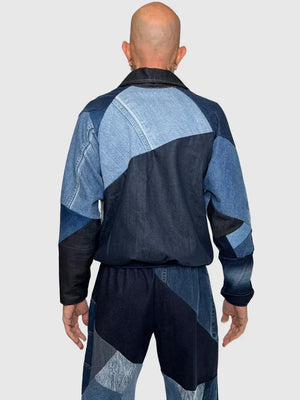 Shop Blue Jean Bomber Jacket