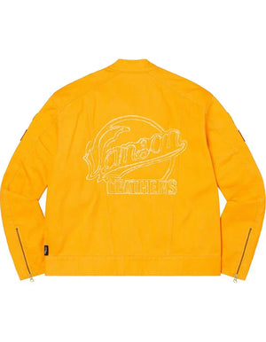 Supreme_Vanson_Jacket_Denim_Yellow_Back