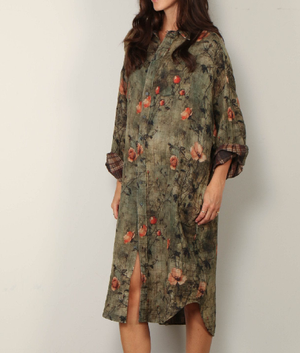 The View 2025 Whoopi Goldberg Green Floral Long Shirt Jacket USA Jackets