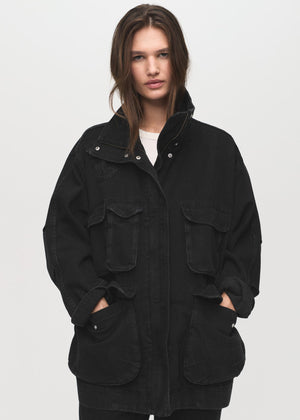 Women’s black denim Barn jacket
