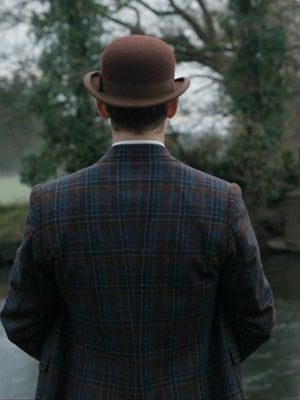 Young Sherlock 2026 Hero Fiennes Tiffin Plaid Suit