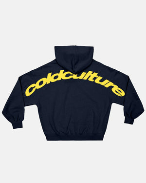 curved hoodie midnight blue