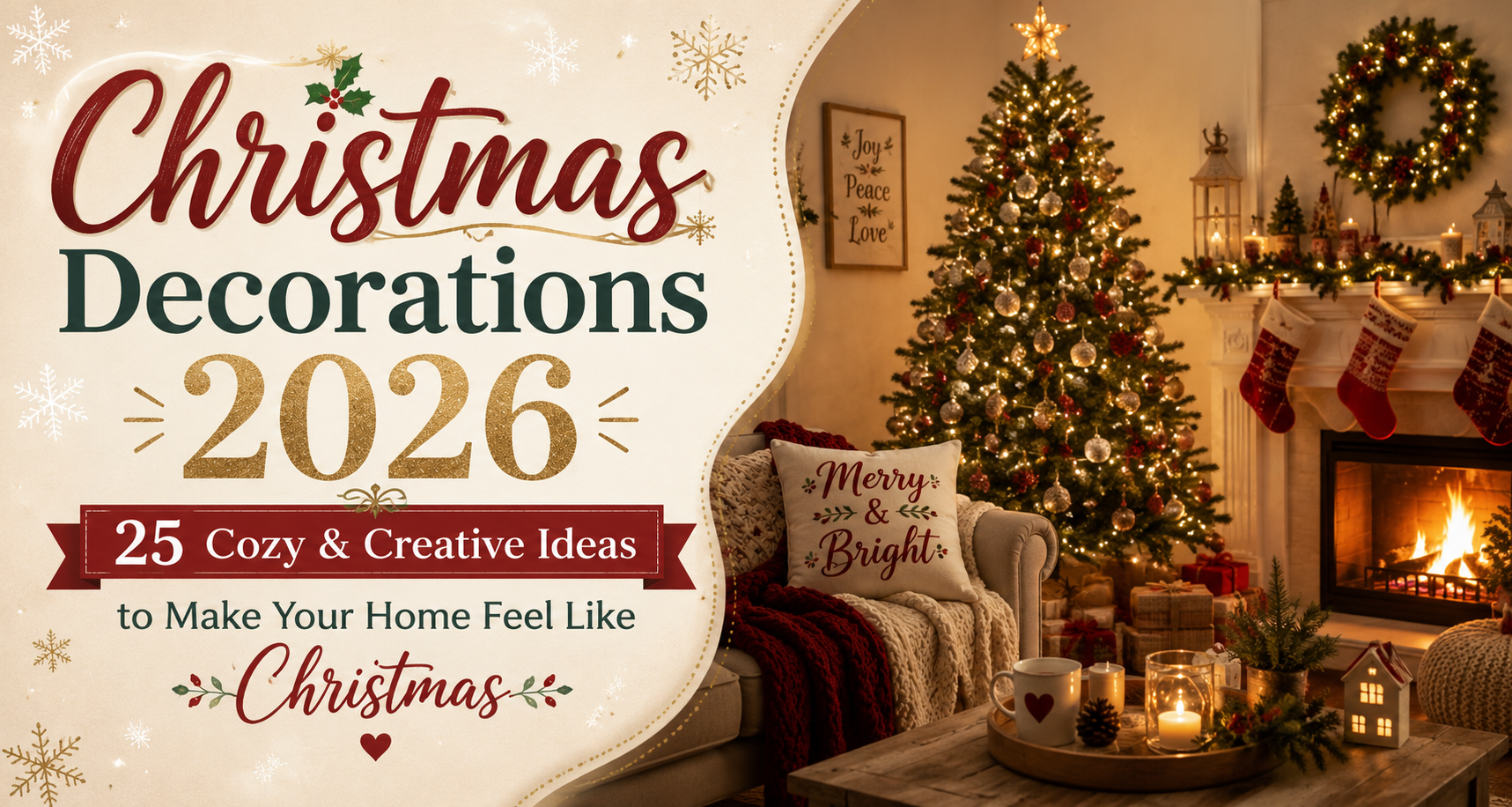 Christmas Decorations 2026: 25 Cozy & Creative Ideas to Make Your Home Feel Like Christmas