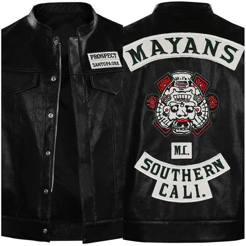Angel Reyes Mayans M.C Leather Vest The Jacket Hawk