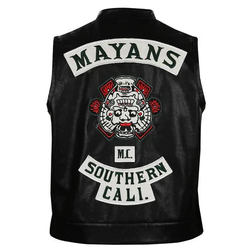 Angel Reyes Mayans M.C Leather Vest The Jacket Hawk