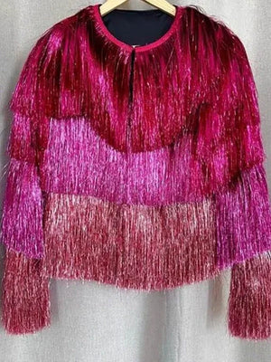 Alison-Oliver-Movie-Saltburn-2023-Venetia-Catton-Metallic-Fringe-Jacket