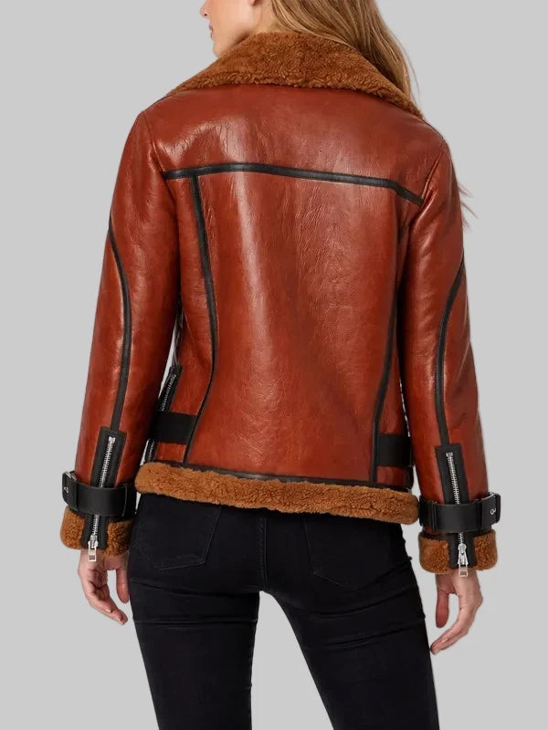 Blanche-Rusty-Oversized-Shearling-Brown-Jacket