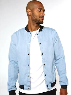 Blue Jean Bomber Jacket Buy