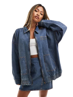 Blue Jean Bomber Jacket