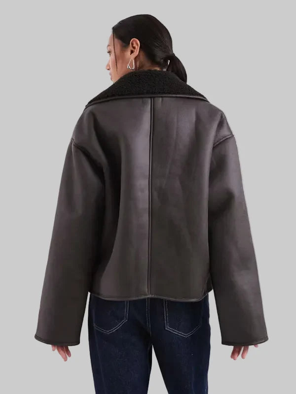 Faux-Shearling-Jacket-In-Chocolate-And-Brown