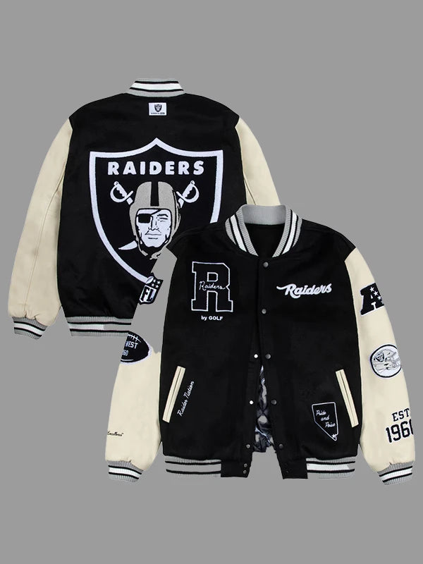 Golf Wang Las Vegas Raiders Letterman Jacket Black