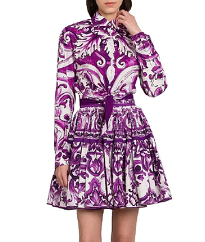 Good Morning America 2025 Gloria Estefan Maiolica Cotton Shirt USA Jackets