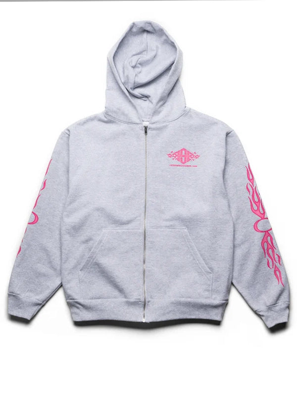 Homesick Pink Taffy Inferno Zip-Up Hoodie