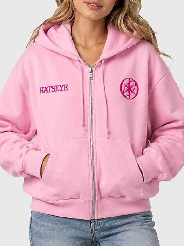 Katseye Desert 2026 Pink Zip-up Hoodie