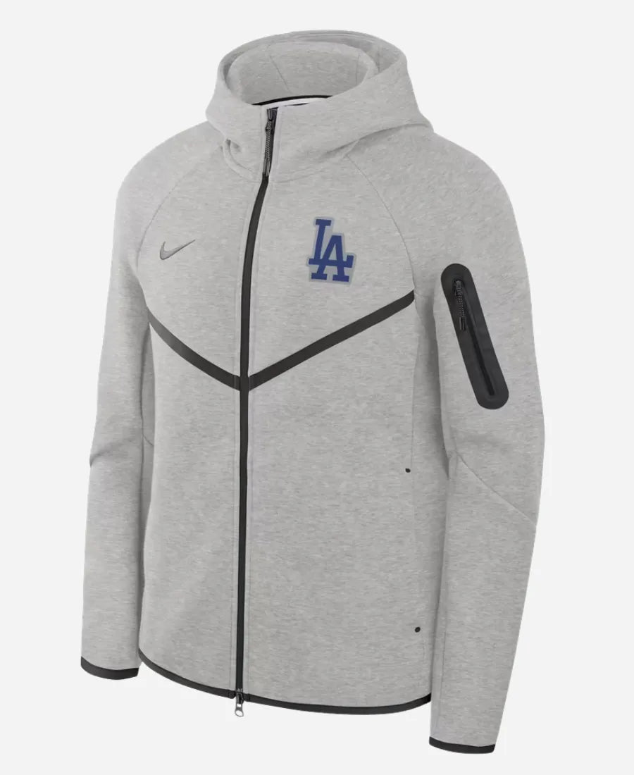 Nike Dodgers Tech Fleece Windrunner Grey Hoodie