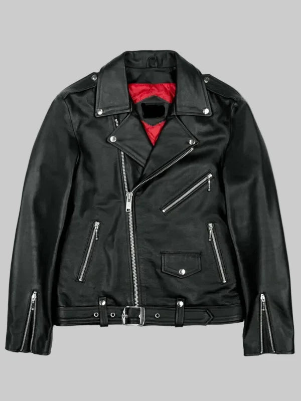 Mens-Commando-Black-Leather-Jacket