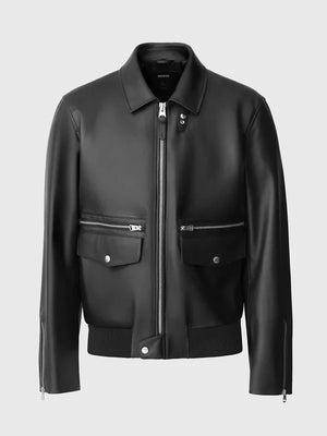 Mens-JAKARI-Leather-Zip-Jacket