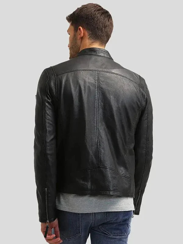Mens-Jose-Black-Leather-Racer-Jacket-Back