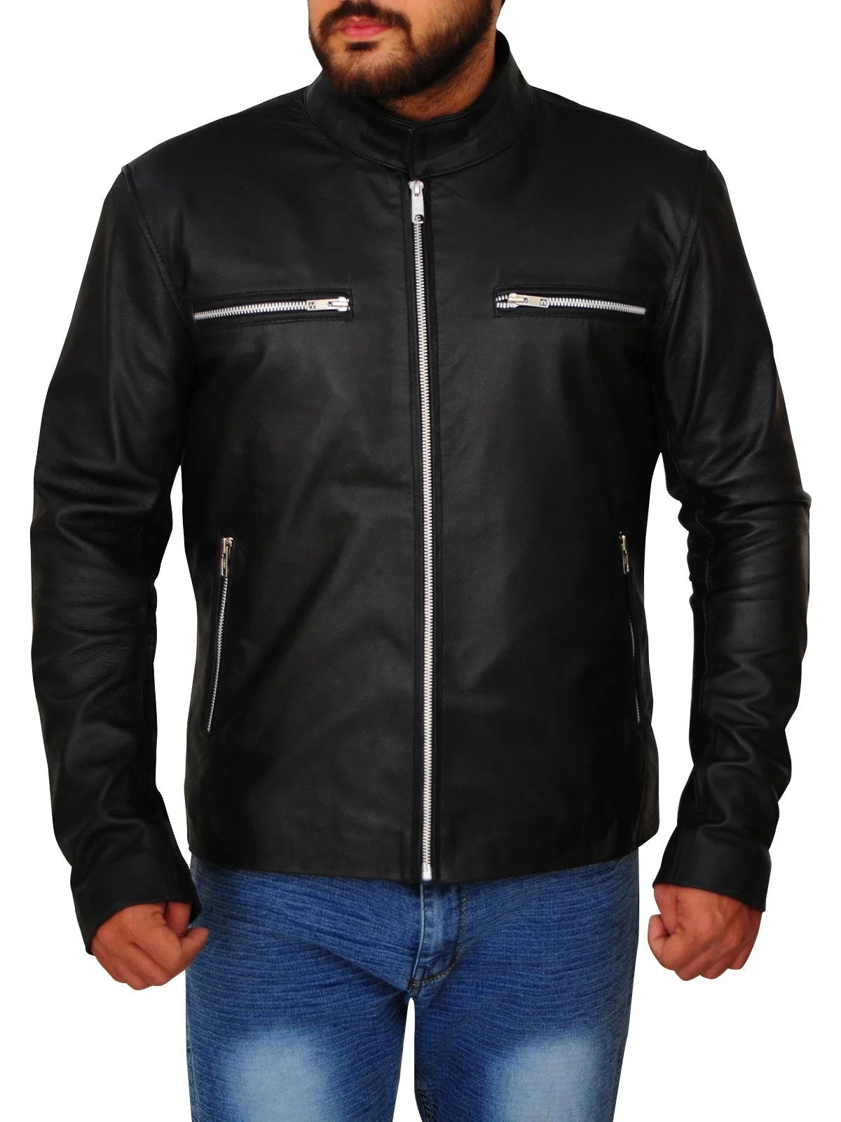 Damon Salvatore Vampire Diaries Leather Jacket USA Jackets