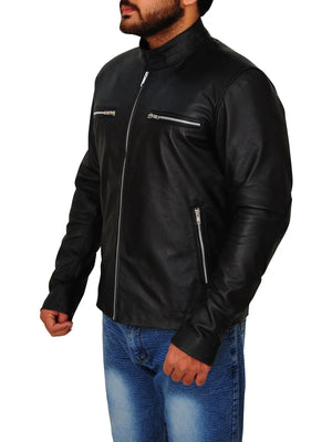 Damon Salvatore Vampire Diaries Leather Jacket USA Jackets