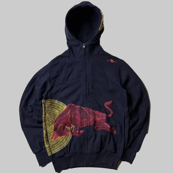 Navy Vintage Red Bull Big Logo Racing Hoodie