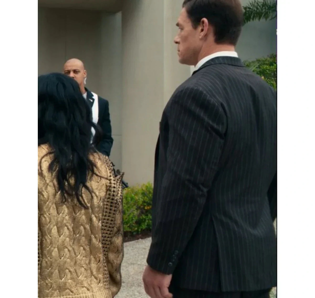Noel-2024-Jackpot-Movie-John-Cena-Black-Stripped-Suit-sale