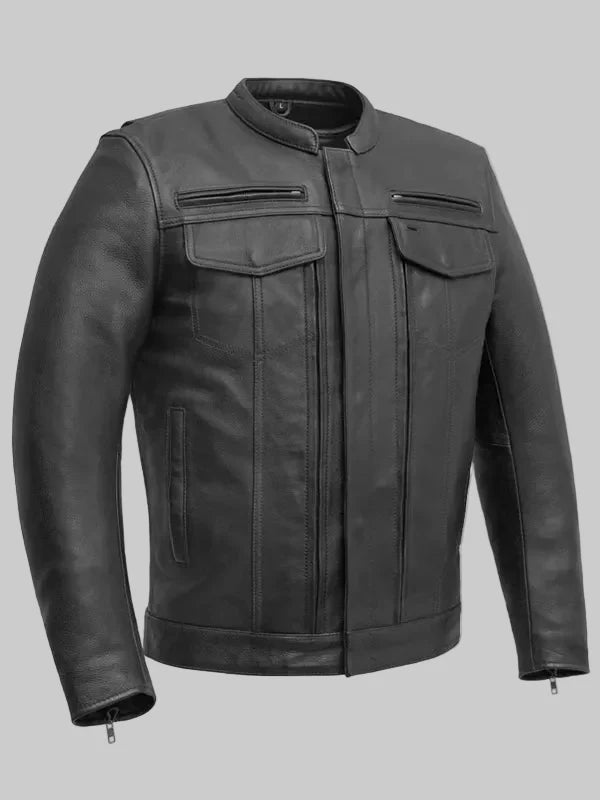Raider-Mens-Motorcycle-Black-Leather-Jacket