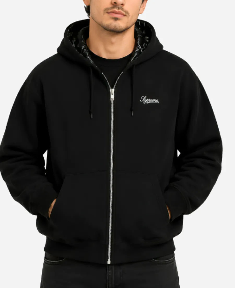 Supreme Larry Clark Black Zip Up Hoodie
