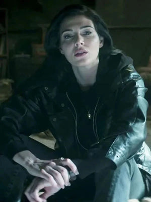 Razane Jammal The Sandman S02 Black Leather Jacket USA Jackets