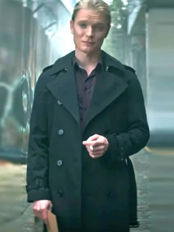 Freddie Fox The Sandman S02 Black Trench Coat USA Jackets