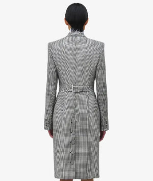 The Tonight Show 2025 Olivia Cooke Houndstooth Double Breasted Coat USA Jackets