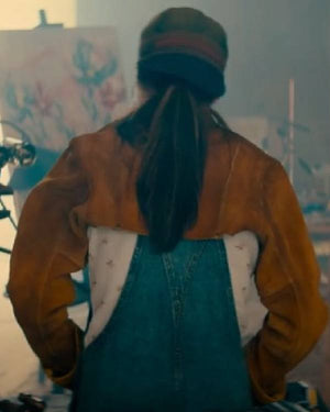 The Wrong Paris 2025 Miranda Cosgrove Suede Cropped Jacket USA Jackets