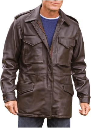 John Rambo US Army Leather M65 Field Jacket Zing Apparel
