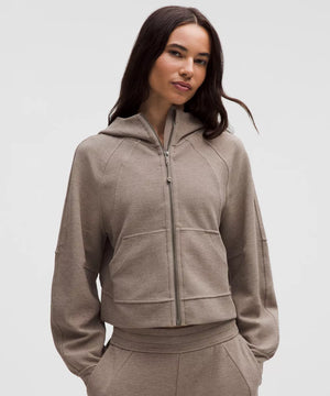 Women's full zip waffle hoodie
