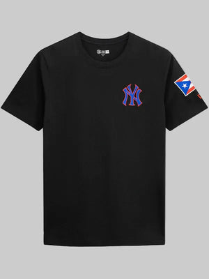 Yankees-New-Era-Puerto-Rico-Flag-Black-T-Shirt