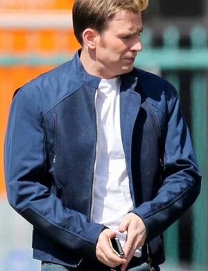 Captain America Steve Rogers Blue Cotton Jacket Zing Apparel